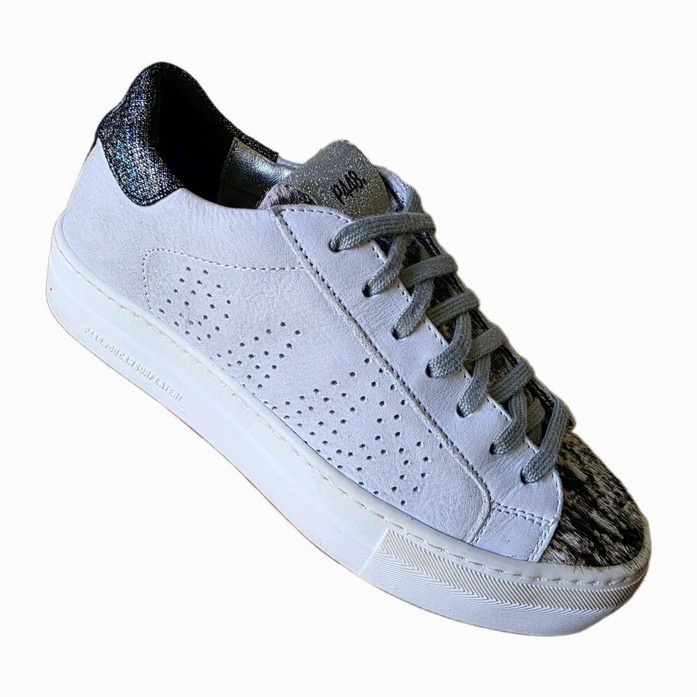 P448 X You Can Surf Later Low Top Gray Suede Calfhair Sneakers Women's Size 36